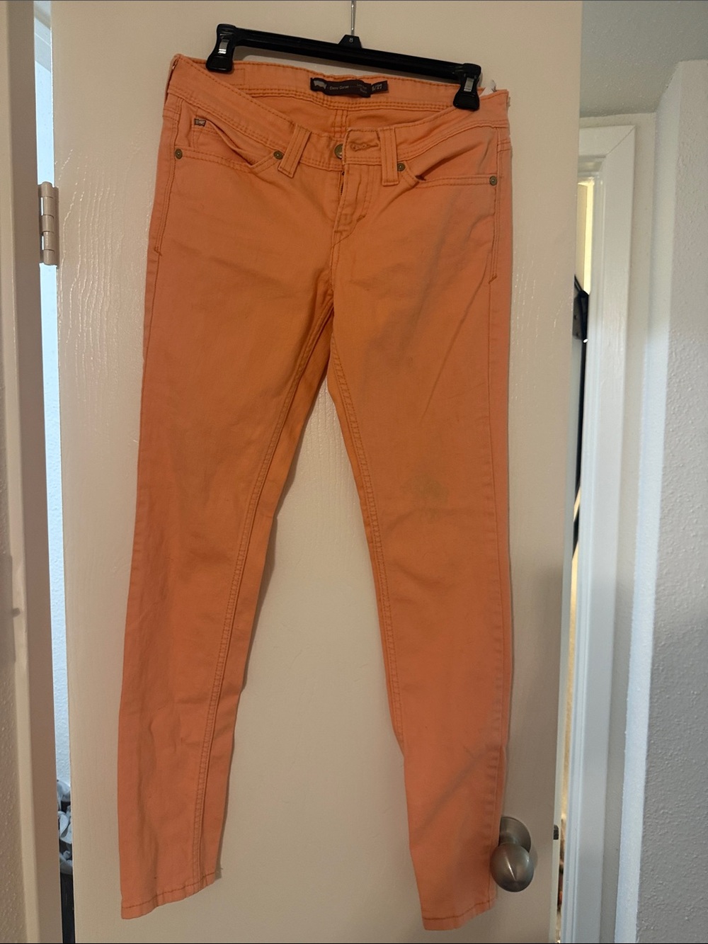 Levi's Women's Peach-Orange Skinny Jeans Demi curve